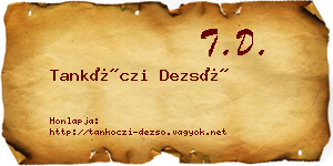 Tankóczi Dezső névjegykártya